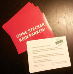 Handzettel für Falschparker & Ladesäulenblockierer